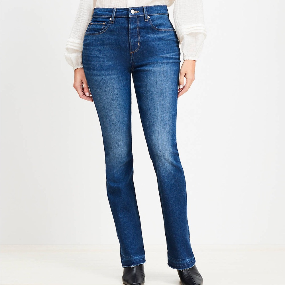 Loft Curvy Boot Cut Blue Jeans